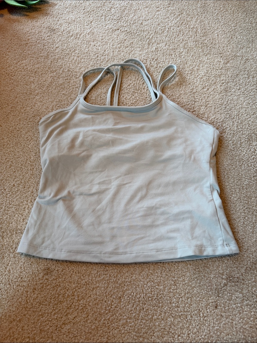 Women's Light Blue Double-Strap Tank Top